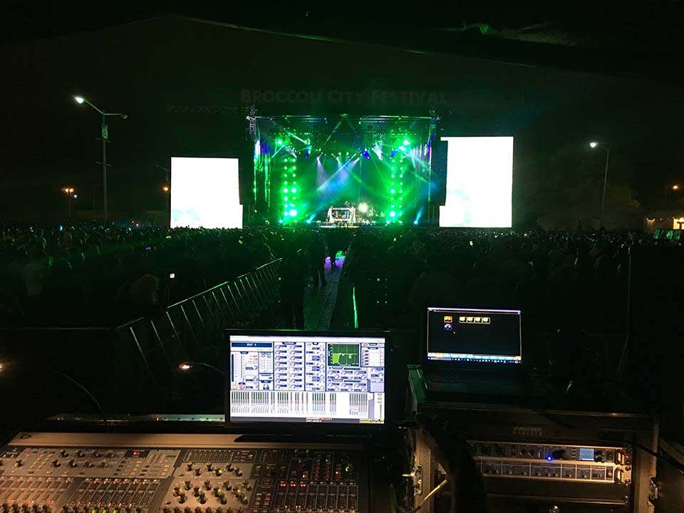 View from behind console at Cardi B show